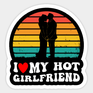 Groovy Vintage I Heart My Hot Girlfriend I Like My Girlfriend GF Sticker